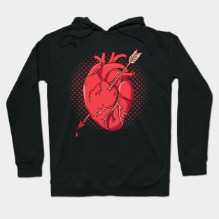 Valentine Day Arrow Heart bleeding Boys Girls Kids Gifts Hoodie